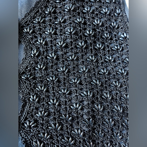 Network Vintage Hand Made Crochet Vest with Beaded Embellishments Size M/L - Picture 3 of 13